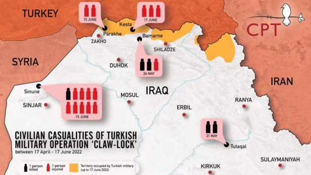 استنكار قتل المدنيين في شمال العراق بالقصف التركي العابر للحدود