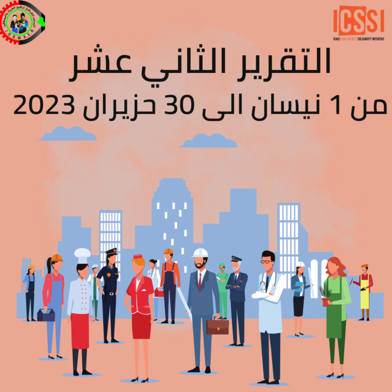 تقرير المرصد العراقي لحقوق العمال والموظفين تقرير رقم (12) لسنة 2023